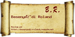 Besenyődi Roland névjegykártya